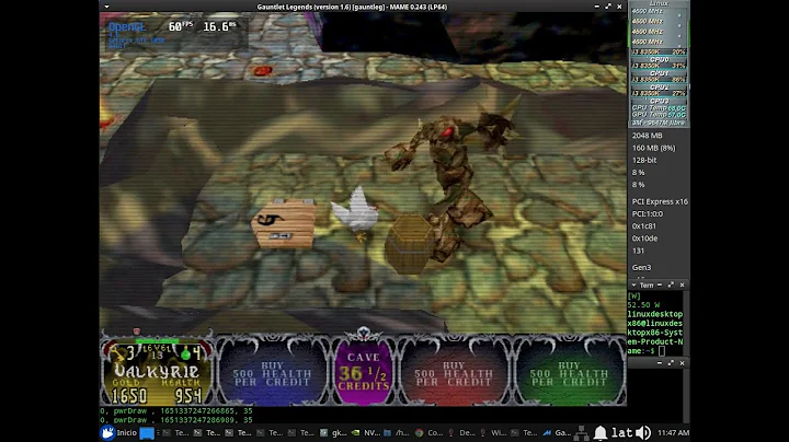 Mame 0.243 Native Test 60fps NVENC x64 + Sound (Core i3 8350K) + Nvidia 510.60