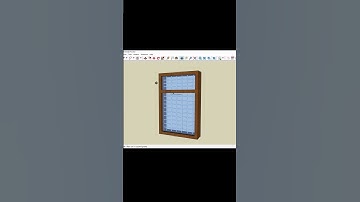 Make a simple panelled window in sketchup #sketchup #sketchuptips #civilengineering #viral