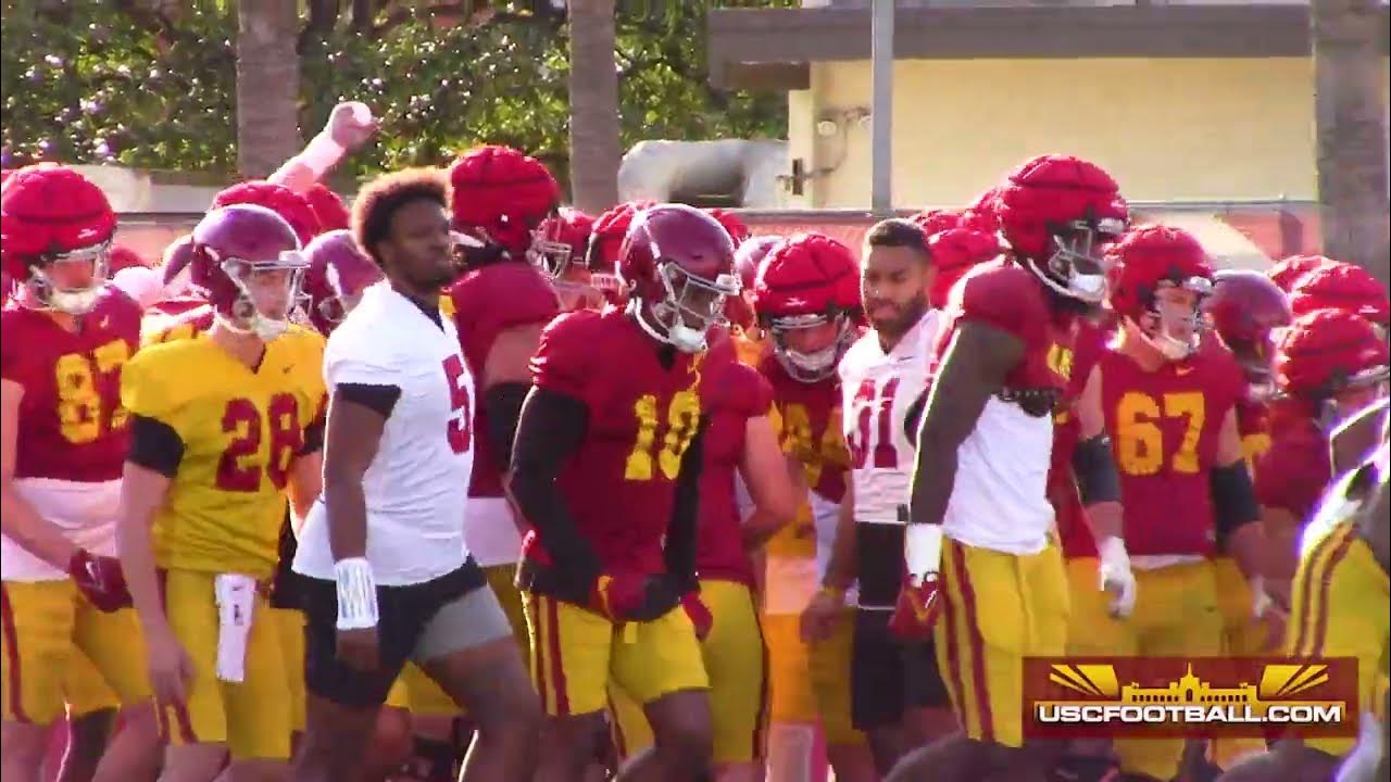 USC Football Spring Camp Practice Highlights March 8th YouTube