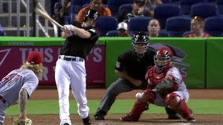 CIN@MIA: Conley singles for second hit of the season