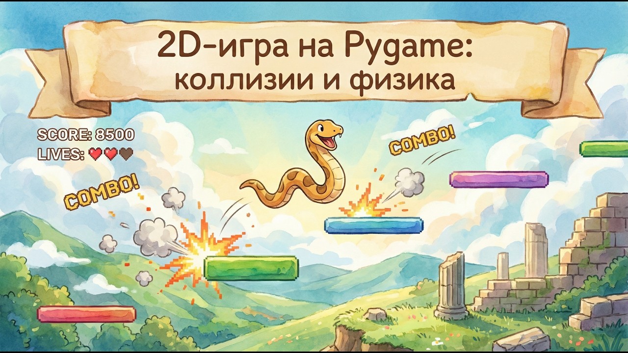 Создание 2D-игры с Pygame: коллизии, физика и аркада своими руками