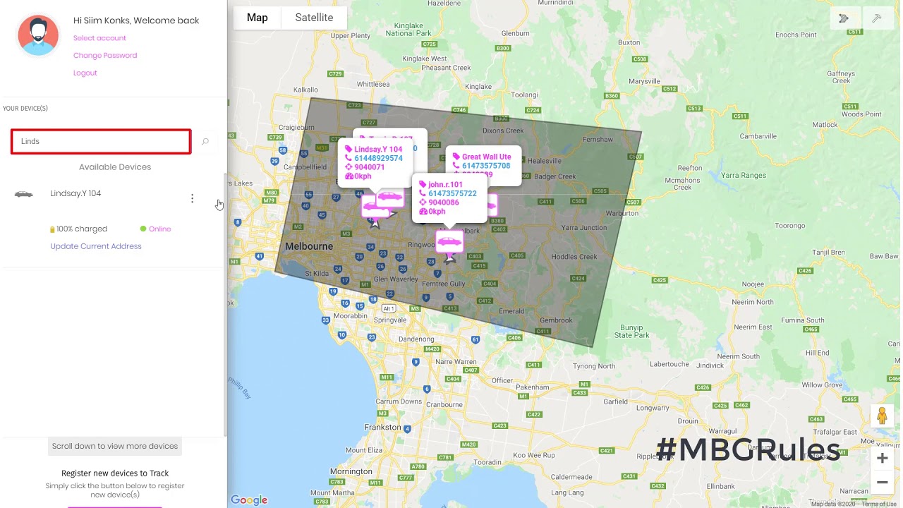 Track Map and Rules Engine Demonstration