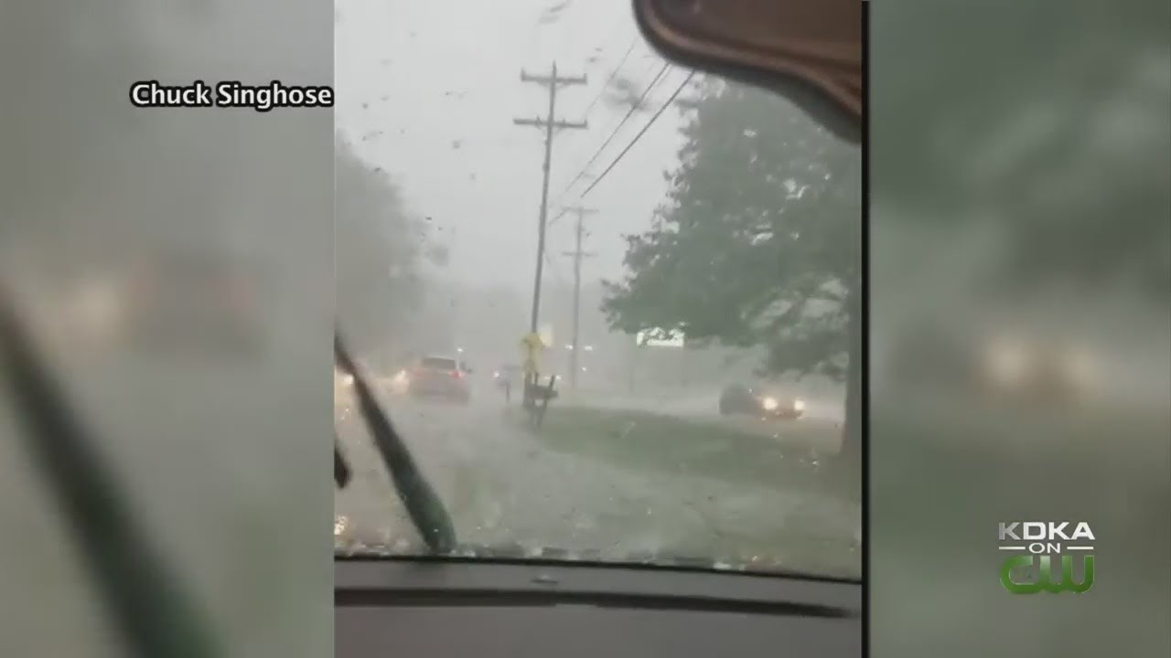 Hail Cracks Windshield Of Vehicle - YouTube
