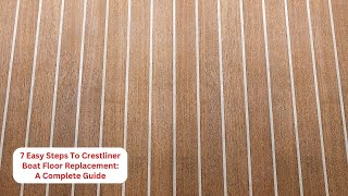 7 Easy Steps To Crestliner Boat Floor Replacement | Boat Floor Replacement | Tidy floor
