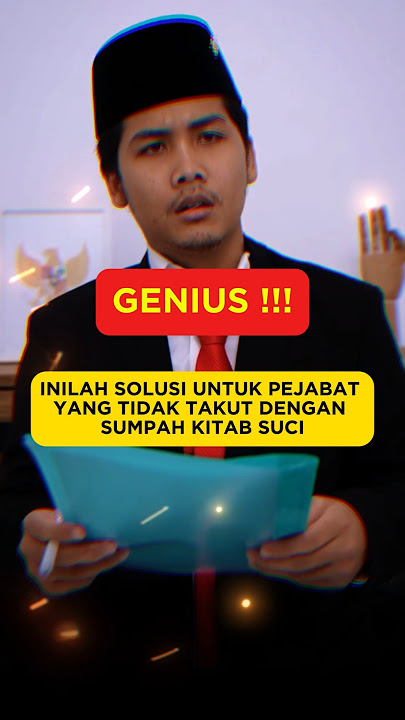 INILAH SOLUSI UNTUK PEJABAT YANG TIDAK TAKUT DENGAN SUMPAH KITAB SUCI