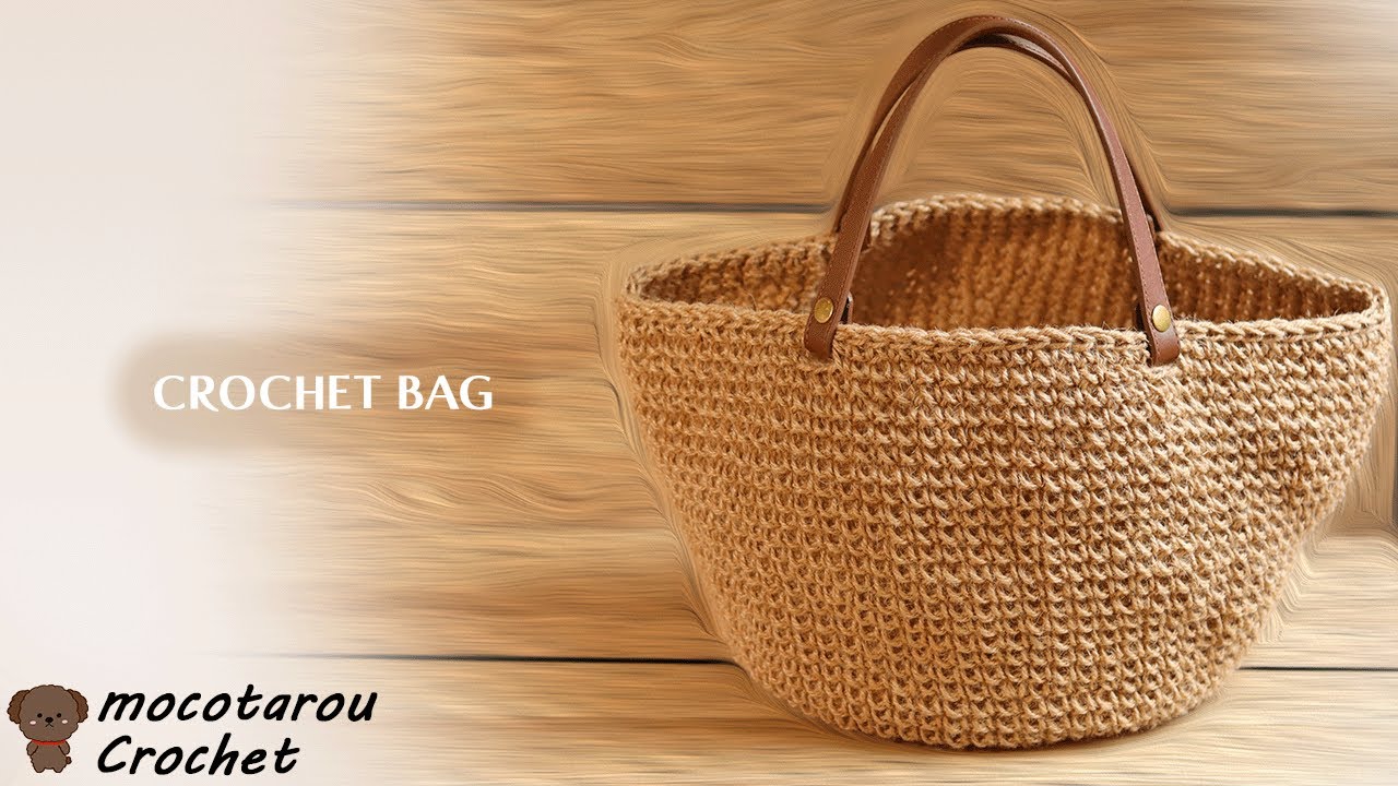 100 Yen Materials] How to Knit a Simple Large Bag. Crochet - YouTube