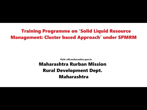 rdd.maharashtra.gov.in | Training Programme on ‘Solid Liquid Resource Management’| Part I