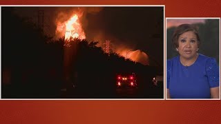 Pipeline fire continues to burn in Texas