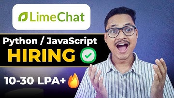 Limechat hiring Web Developer (SDE Role) - Web Development Job (Python/JavaScript)
