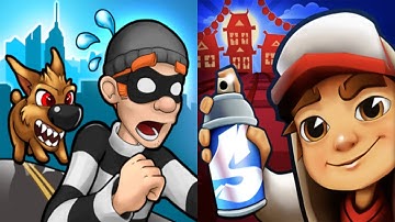 Robbery Bob vs Subway Surfers Gameplay Android,ios Part 88