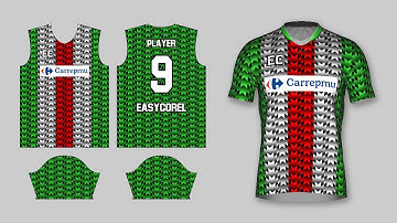 How to Create Futsal/Soccer Jersey Design in CorelDraw - Mexico World Cup 2022 Jersey Idea