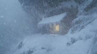 Blizzard Sounds for Sleeping in an Old Wooden House | Howling Wind & Snowstorm Ambience