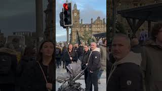 Edinburgh, Princess Street On Christmas Mood