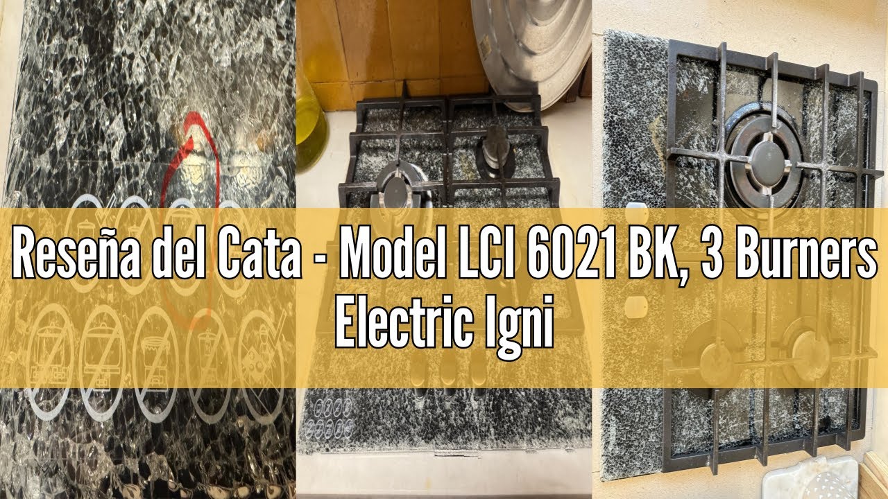 Plaque à Gaz CATA LCI 6021 WH - 3 Feux, Butane/naturel, 6.25 KW, Grilles Fer, 59 Cm