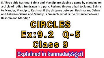 three girls reshma salma and mandeep are playing a game by standing on a circle of radius 5 m