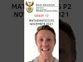 Maths 2021 Grade 12 Exam