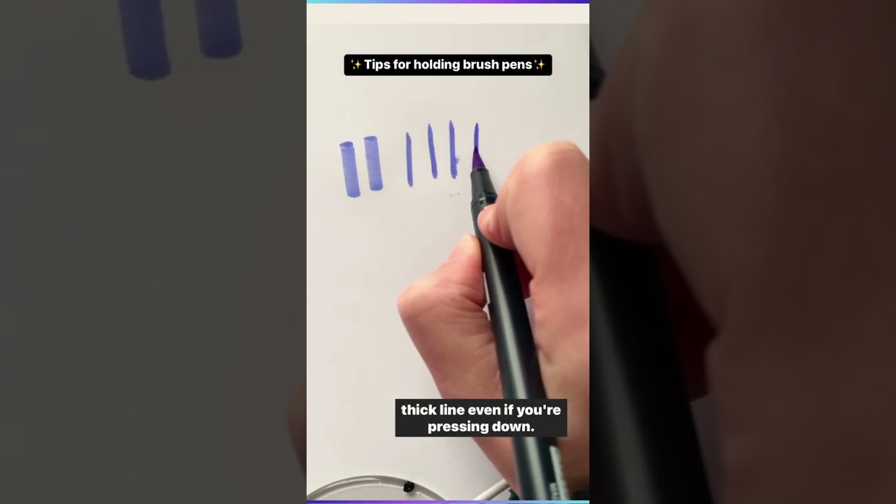 Hand Lettering for Beginners: How to hold a brush pen 