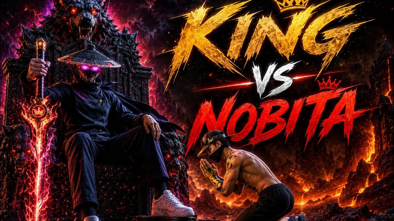 King Gamer 👑 Vs  TI Nobita 💩 I FULL MATCH VIDEO 🤬 | #haters #like #freefire 