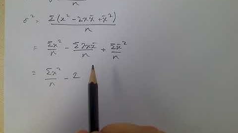 Standard Deviation formula proof