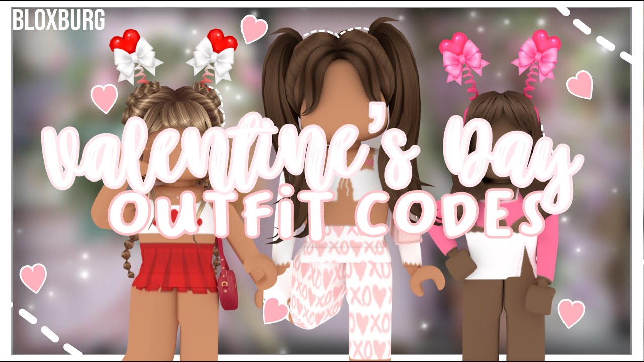Valentine’s Day bloxburg outfit codes! YouTube