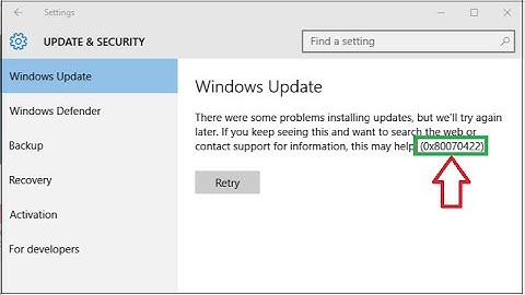 How To Fix Error Code 0x80070422 While Updating Or Adding New Features In Windows 10
