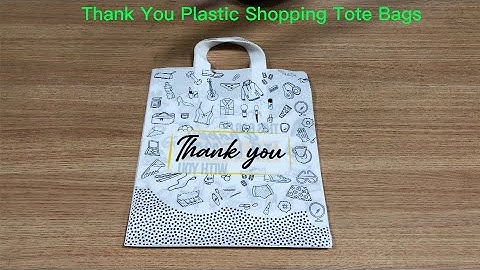 Wholesale Custom Retail Thank You Plastic Shopping Bag With Soft Loop Handle For Clothing Packaging