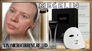 MEGELIN V1 WIRELESS FACIAL ANTI AGING DEVICE LED, RF & MICRO CURRENT Review & Demo | Clare Walch