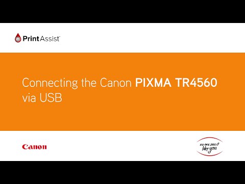 How to set up your Canon PIXMA HOME TR4560 using a USB cable connection