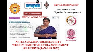 Cyber Security Extra assignment 2023 Answer pdf available in description.