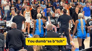 Sophie Cunningham said THIS to Dijonai Carrington after the foul