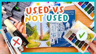 What I packed vs. what I actually used (Edinburgh sketchbook tour) ✏️