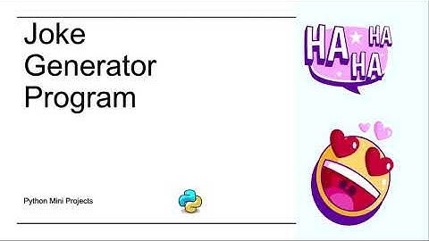 Python Mini Project: Joke Generator Program
