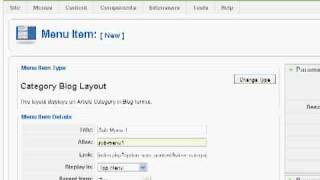 How to Create a Sub Menu Item in Joomla 1.5
