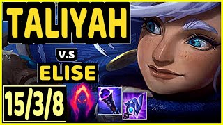 AHAHACIK (TALIYAH) vs ELISE - 15/3/8 KDA JUNGLE GAMEPLAY - EUW Ranked DIAMOND