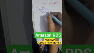 Aws certified cloud practitioner exam notes Amazon RDS Relational Database Services #study #awsccp