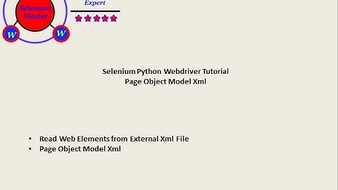 Selenium Python Webdriver Tutorial - Page Object Model Xml