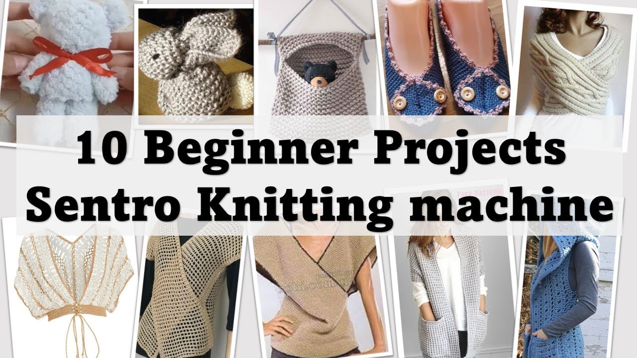 10 beginner projects, Sentro Addi Knitting Machines
