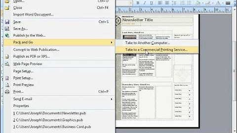 Publisher 2003 Tutorial Using Pack & Go Microsoft Training Lesson 12.4