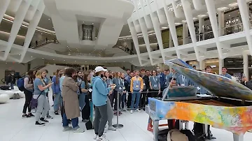 SHHS Choirs impromptu "Pilgrim Song" performance @ Westfield World Trade Center in NYC