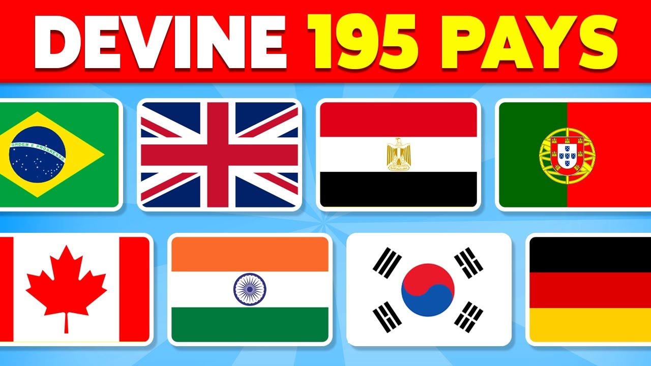 Devine les 195 DRAPEAUX du MONDE 🚩🌍🧠 Devine le Pays | Quiz 2024