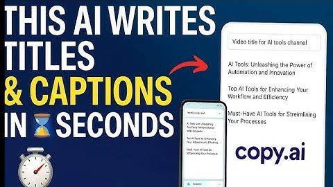 This AI Writes Titles, Captions & Hashtags in Seconds! 🚀 | Copy.ai Review
