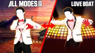 JUST DANCE COMPARISON - LOVE BOAT [ALL MODES]