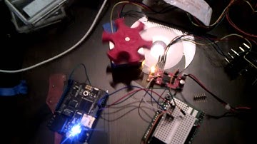 Netduino + EasyDrive + stepped motor + 3d printed prototype part