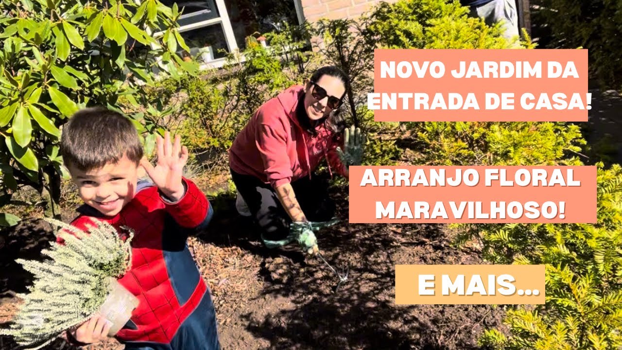 Novo jardim da Entrada de casa! 🌸👩‍🌾🪏🪴Arranjo de mesa maravilhoso! 😊🫶✨