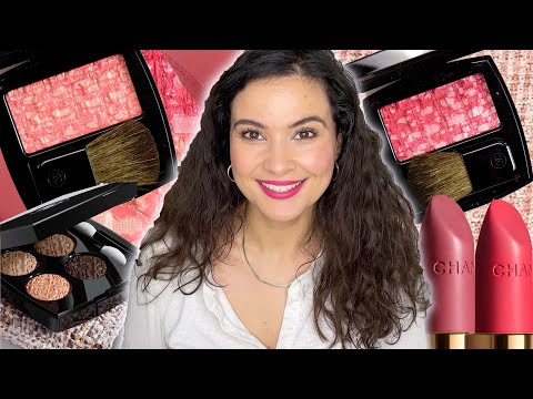 Video: Chanel Blush Duo Tweed Effect Tweed Rose 30 pārskatīšana, Swatch, Look