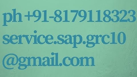 SAP GRC10 1 LIVE DEMO