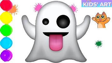 How To Easily Draw The Ghost Emoji