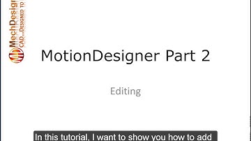 MechDesigner Motion Design Tutorial - Part 2 - Editing tools