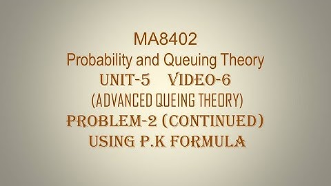 PQT| CSE| VIDEO-6| UNIT-5| PROBLEM-2 (CONTINUED)| USING P.K FORMULA