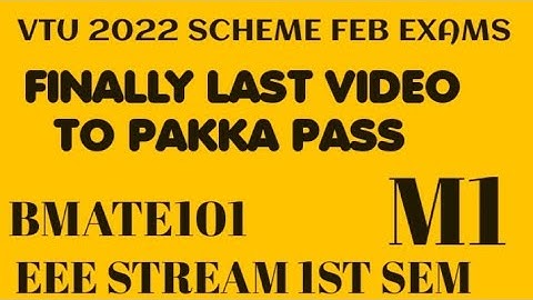 M1 Passing Package | Fixed Super Important Questions | With Explanation |VTU 2025 Exam